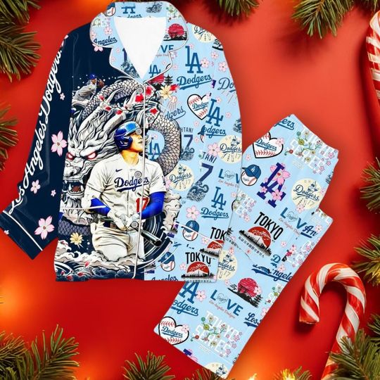 Discover Tokyo Baseball Love Pajamas Set, Pajamas for Adults & Kids, Sporty Matching PJS Gift for Friends, Couples and Family Nights