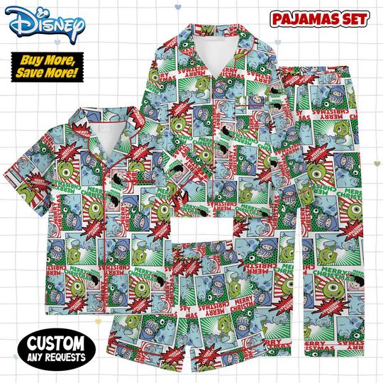 Discover Disney Monsters Inc Sully Pajamas, Sully Fur Pajamas Set, Monsters University Women Pajamas, Cartoon Movie Gift