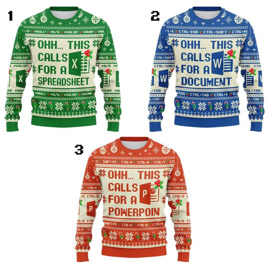 Ohh This Calls For A Spreadsheet Ugly Sweater, Excel Freak In The Sheets Ugly Christmas