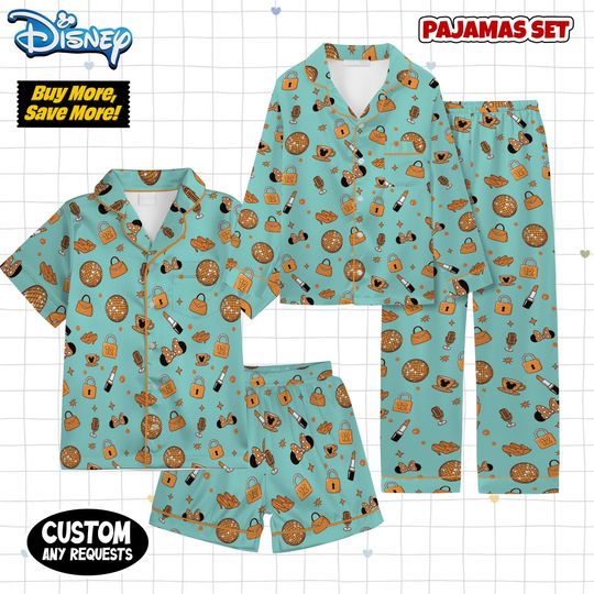 Discover The Life Of A Disney Girl Pajamas, Girl's Pajamas, Girl's Disney Pajamas, Mickey Ears Minnie Ears Pajamas, Disney Trip Concert Pajamas