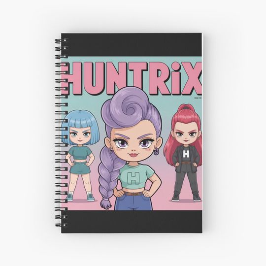 Discover Minimalist Huntrix Portrait - Pastel Soft K-pop Wall Art Journal