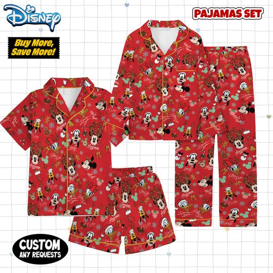 Discover Disney Mickey And Friends Pajamas Pants, Minnie Mouse Goofy Daisy Donald Pluto Pjs Pants, Christmas Disney Pjs