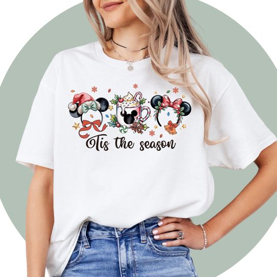 Discover Disney Christmas Shirt, Mickey and Friends Holiday Tee, Family Matching Christmas Apparel, Xmas Gift Idea