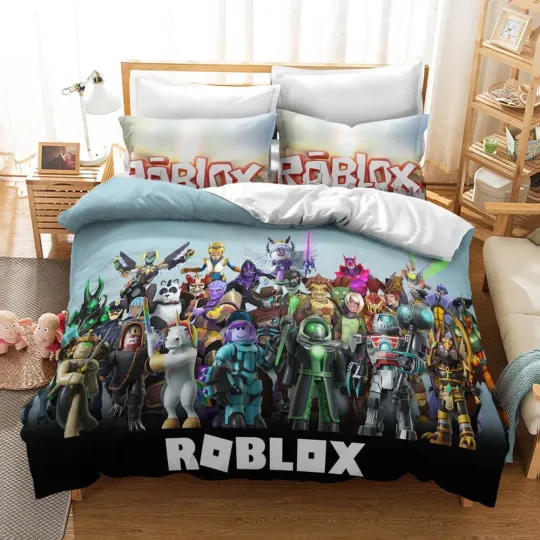 Roblox Kids Bedding Set Quilt Covers Room Decoration