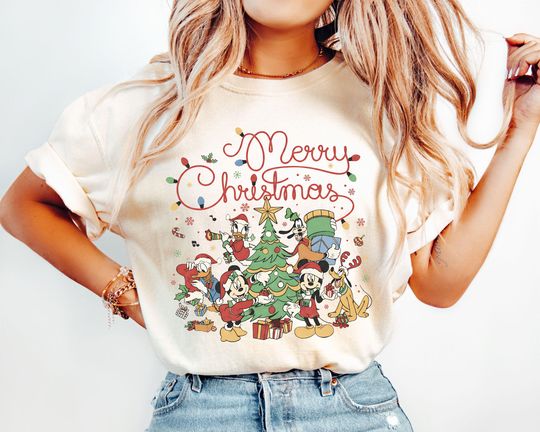 Discover Mickey & Friends Santa Disney Christmas Shirt, Mickey's Very Merry Christmas Party 2025, WDW Disneyland Holiday Family Christmas Sweatshirt