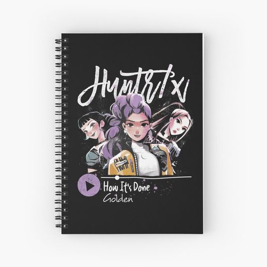 Discover HUNTR/X - HUNTRIX Kpop Demon Hunter Girl Group – Rumi Zoey Jinu KDPh Dark Idol Aesthetic Design Notebook