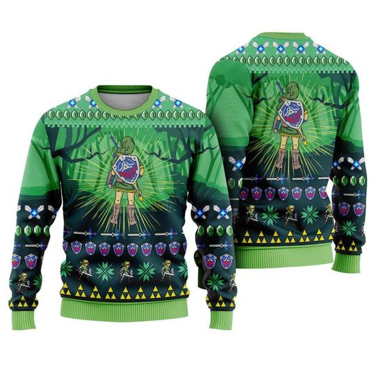 Zelda Korok Ugly Christmas Sweater, Legend Of Zelda Tears Of The Kingdom Holiday Jumper