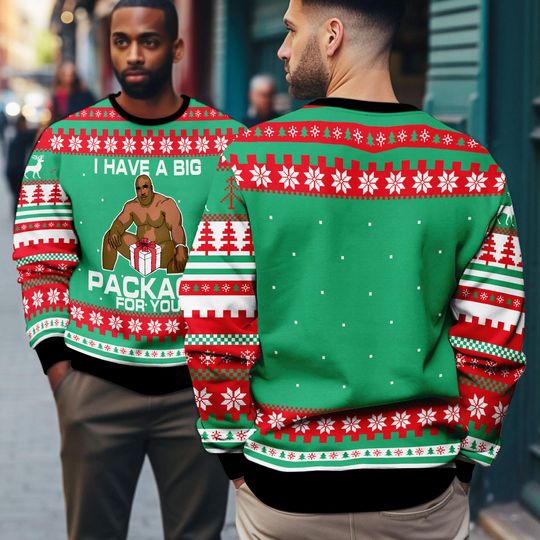 Discover Barry Woods I Have Huge Package For You Ugly Christmas Sweater, Funny Meme Barry Ugly Sweater, Christmas Gifts Idea, Meme Xmas 2025 Party