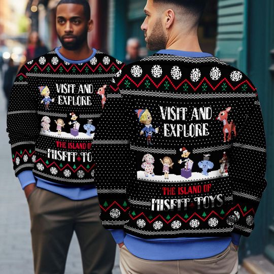Discover Misfit Toys Ugly Christmas Sweatshirt, Rudolphs The Red Nosed Reindeer Xmas Ugly Sweatshirt, Rudolph Xmas Gifts, Christmas Movie Party 2025