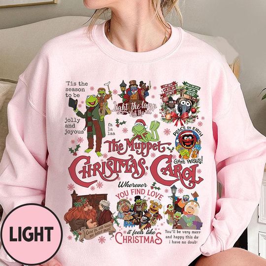 Discover Comfort Colors Disney The Muppet Christmas Carol Sweatshirt, Light The Lamp Not The Rat Xmas 2025 Tee, Holiday Family Trip Outfit for Fans