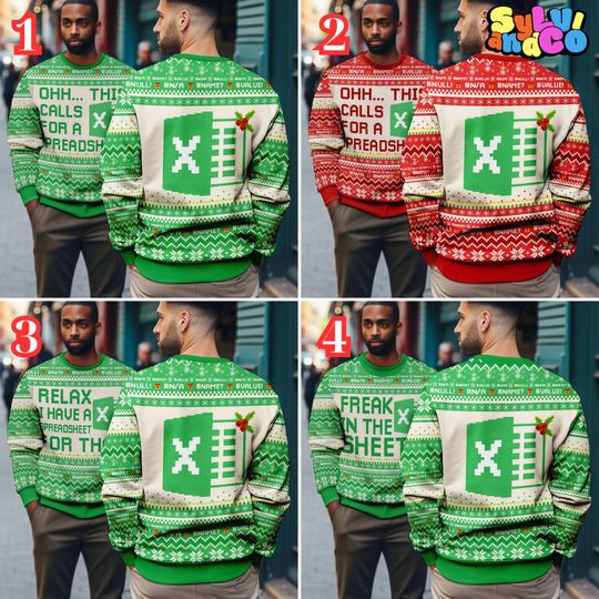 Discover Excel Freak In The Sheets Ugly Christmas, This Calls For A Spreadsheet Ugly Sweater, Excel Group Matching Christmas Shirt Xmas Gift 2025