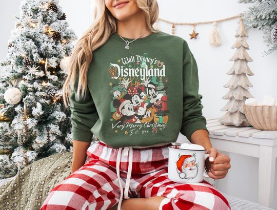 Discover Disneyland Christmas Sweatshirt, Mickey's Very Merry Christmas Sweatshirt, Disneyland Family Matching Sweater, Disney Xmas Holiday Sweatshirt