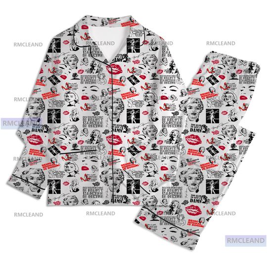 Discover Marylin Monroe Unisex Long Sleeve Pajama Set for Adults