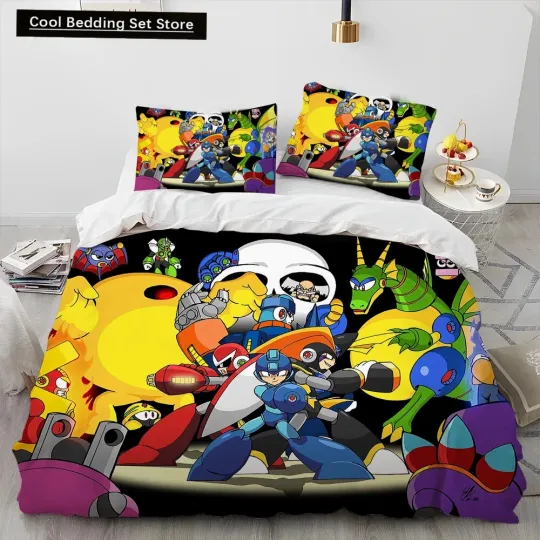 Discover Rockman Megaman Bedding Set Duvet Cover Bed Set Quilt Cover Pillowcase Bed Set