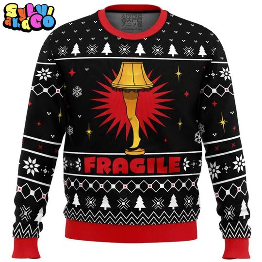 Fragile Leg Lamp Ugly Christmas Shirt, A Christmas Story Movie Ugly Sweater
