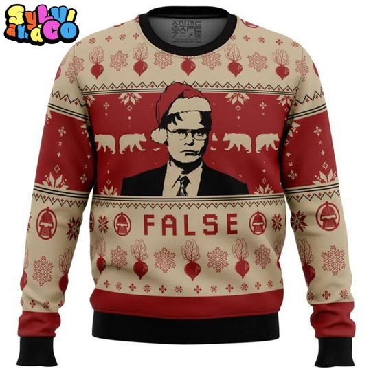Discover False The Office Ugly Christmas Sweater, The Office Michael Scott Ugly Sweater, Dw Schrute Elf Ugly Christmas Gifts, Xmas Party 2025