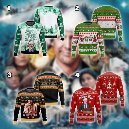 Discover National Lampoon's Christmas Vacation Ugly Sweater,You Serious Clark,Cousin Eddie Shitters Griswold Tree Farm Ugly Christmas,Movie Xmas 2025