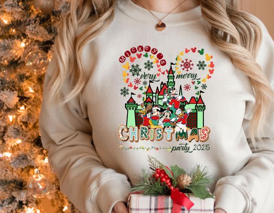Discover Disney Christmas 2025 Sweatshirt, Disney Christmas Party Sweatshirt, Christmas Crew, Disney Family Christmas Sweatshirt, Christmas Squad