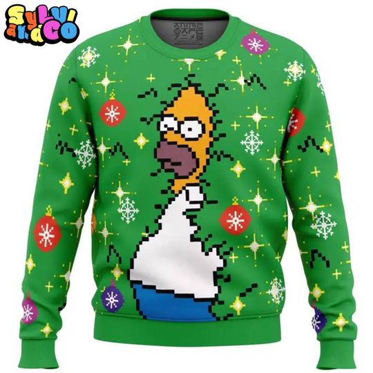Discover Homer Simpson Backs Into The Bushes Ugly Christmas, Simpson Meme Ugly Sweater,Cartoon Movie Family Sweater, Christmas Party 2025, Xmas Gifts