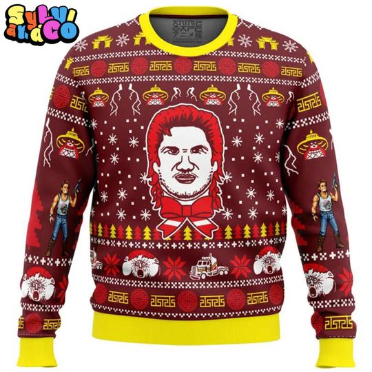 Russell For The Holidays Ugly Sweater Big Trouble In Little China Ugly Christmas