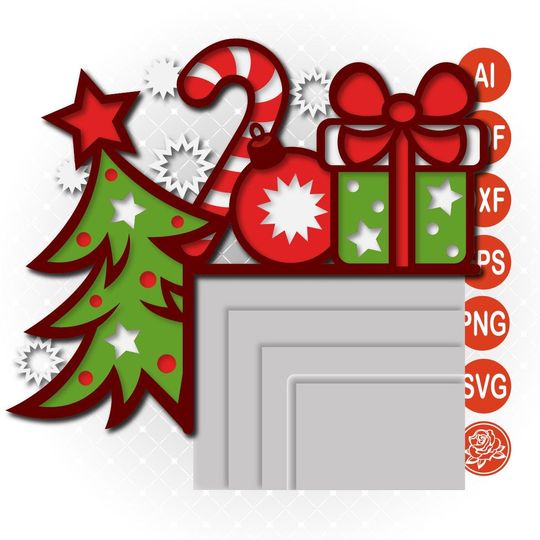 Discover Door Corner with Christmas Gifts SVG