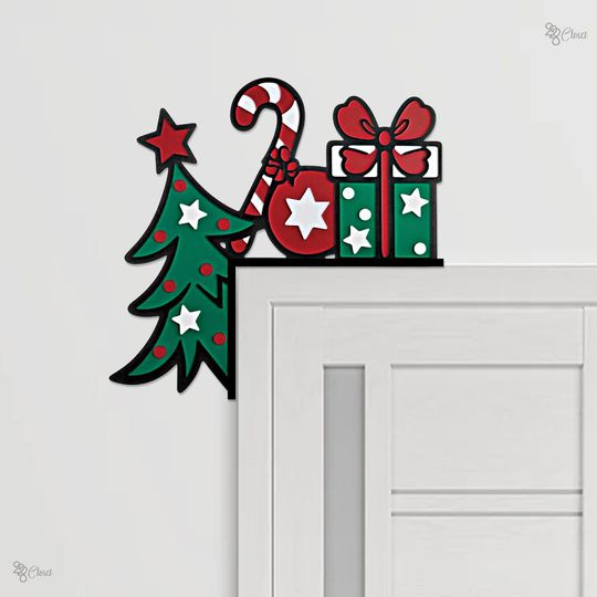Discover Christmas Door Corner Christmas Door trim corner decor Christmas Gifts, Christmas decor Holiday Decor Snowflake decor, Xmas Gift, Home sign
