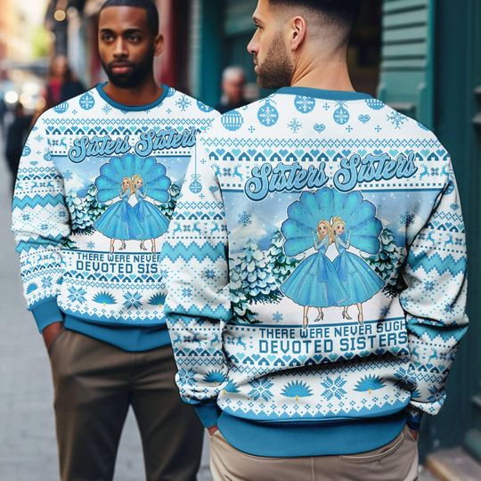 White Christmas Haynes Sisters Ugly Sweater, Funny Holiday Sweater