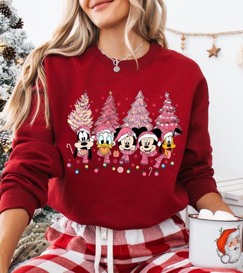 Discover Vintage It's The Most Wonderful Time of The Year Disney Christmas Sweatshirt, Cartoon Mickey Friends Christmas Party 2025, Mickey & Friends
