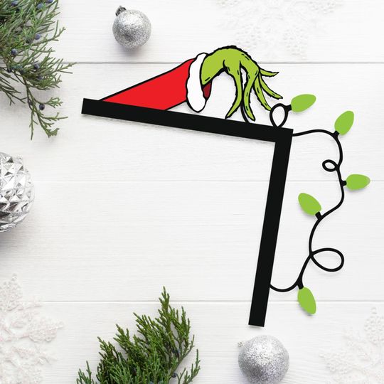 Merry Christmas funny character Door Corner, Winter Season Door Trim, Christmas Patio Decor, funny character Frame Decoration, Kids funny character, Winter Lights
