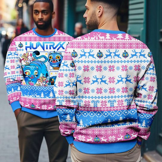 Discover Huntrix Derpy The Tiger Ugly Sweater, Christmas Season, Kpop Movie Ugly Christmas, Huntrix Mira Rumi Zoey, Xmas 2025,Kpop Idol Music Lovers