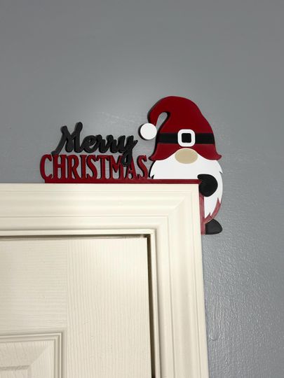 Merry Christmas Gnome Door Corner Decoration