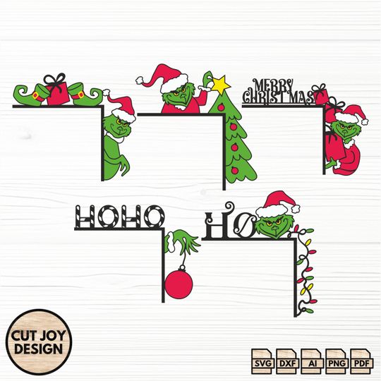 Discover Christmas Door Corner, funny character, HoHoHo Door Corner