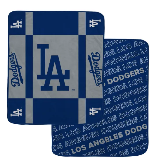 Discover Los Angeles Dodggers M.L.B Pegasus 60x70 Reverse Block Ultra Lux Soft Fleece Blanket