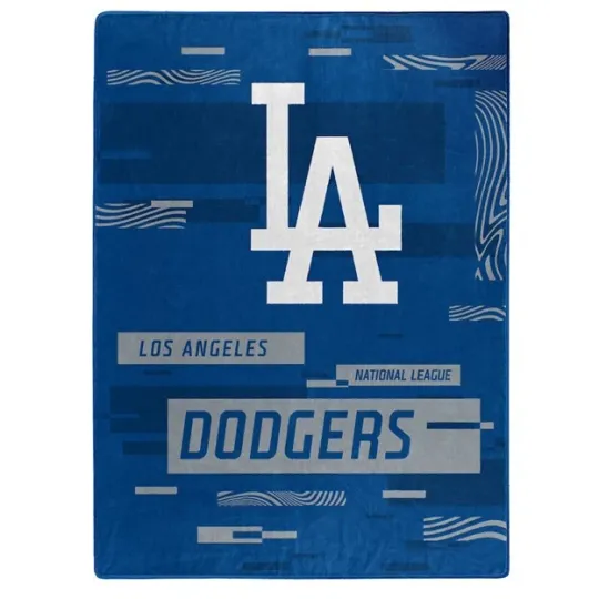 Los Angeles Dodggers Plush Digitize Design Raschel Fleece Blanket