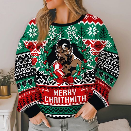 Merry Chrithmith Ugly Christmas Sweater, Mike Tyson Meme Christmas Ugly Sweater