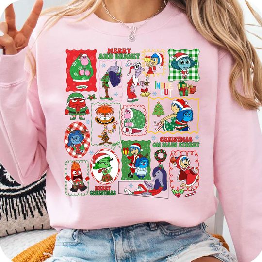 Inside Out Christmas Characters Shirts,Inside Out Christmas Sweatshirt, Inside Out Shirt, Mental Health , Xmas Holiday Shirt,Christmas Shirt