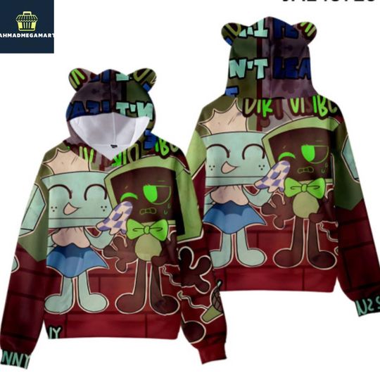 Discover Cartoon Bear Ear Hoodie: Unisex 3D Print Kawaii Sweatshirt