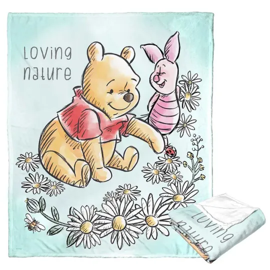 Discover Disney Winnie The Pooh Daisies & Friends Piglet Fleece Blanket