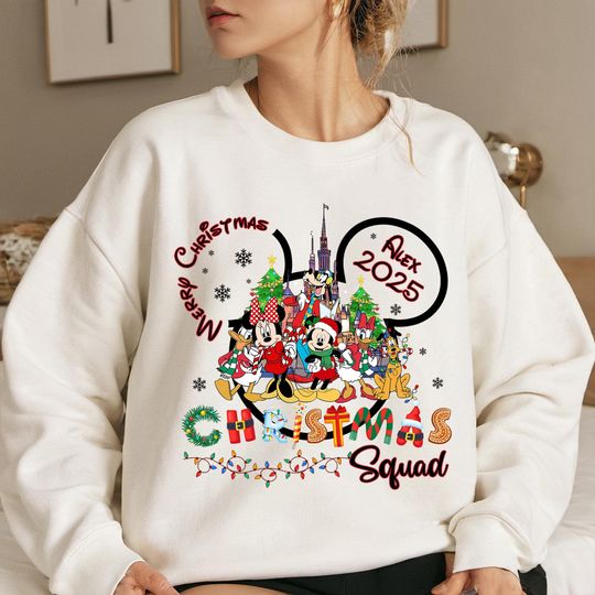 Discover Personalized Disney Christmas Shirt 2025, Custom Matching Family Disney Holiday Tee, Disney Trip 2026 Christmas Shirt, Magical Gift Idea