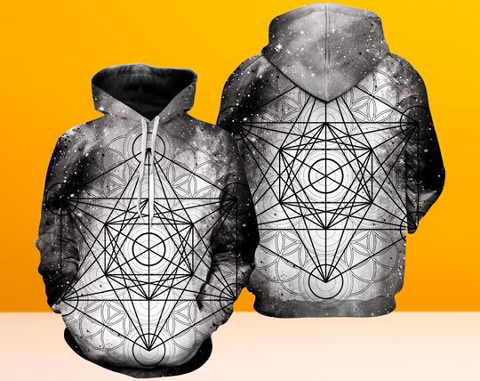 Discover Vintage Metatronic 3D Hoodie, Grunge Metatron 3D Hoodie, Art-Inspired 3D Hoodies, Christmas 3D Hoodie