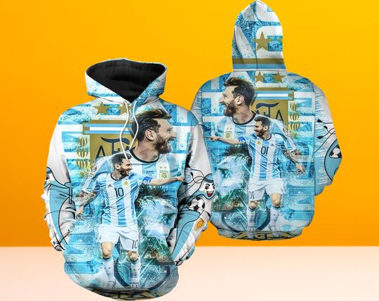 Qatar WC Goat Messi 3D Hoodie, Football Player, Christmas Gift