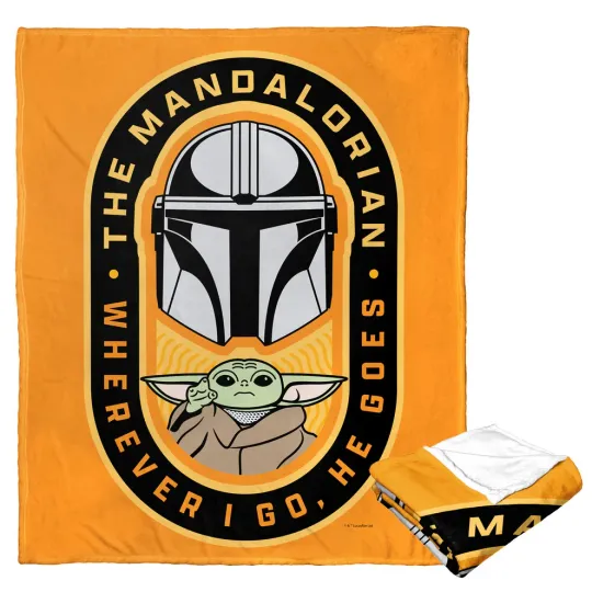 Discover Disney Star Wars The Mandalorian Where He Goes I Go Cozy Fleece Blanket