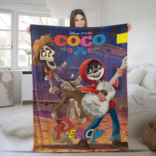 Discover Disney CoCo Guitar Mexico Music Customize Fleece Blanket