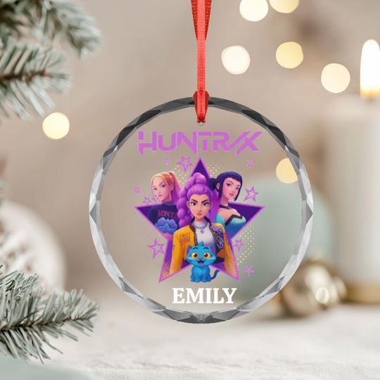 Discover Personalized Huntrax Christmas Ornament: KPOP Fan Gift