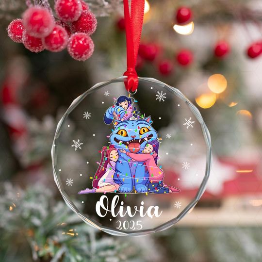 Personalized Name KPOP Glass Ornament, Custom Huntrix Christmas Keepsake, Mira Rumi Zoey Ornament, Demon Hunters Gift For Her
