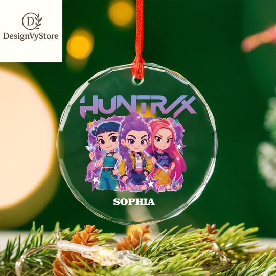 Huntrix Demon Hunters Kpop Ornament, Demon Hunter Keepsake, Huntrix Mira Zoey Rumi Gift, Kpop Christmas Ornament, Kids Christmas Ornament