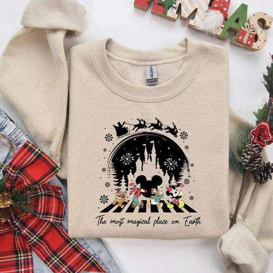 Discover Magic Kingdom Christmas Sweatshirt: Mickey and Friends Family Hoodie