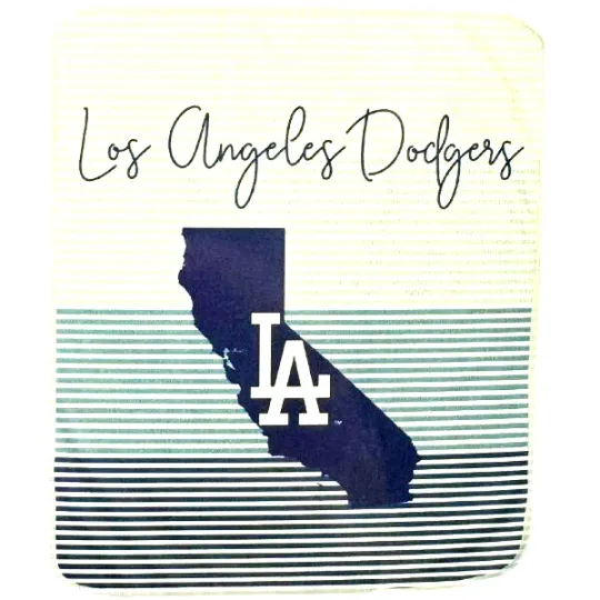 Los Angeles Dodggers State Stripe Ultra Larger Soft Plush Fleece Blanket