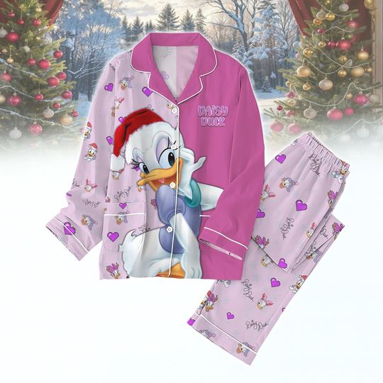 Discover Daisy Duck Christmas Pajamas Set, Cute Disney Holiday Sleepwear