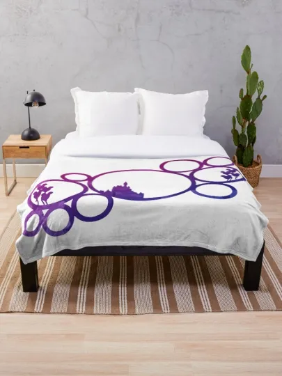 Discover Disney Castle Bubbles Inspired Silhouette Cozy Fleece Blanket